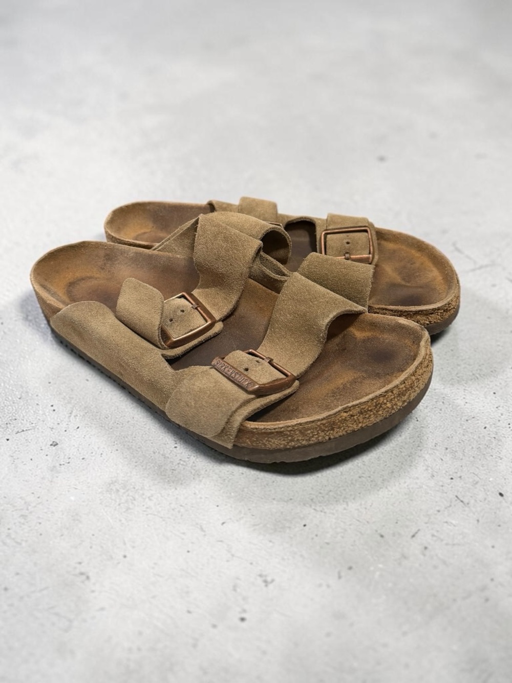 Birkenstock Arizona Taupe Suede Sandals